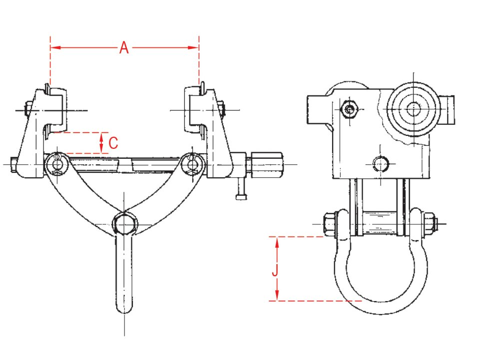 Superclamp BA, beam trolley, handpushed CERTEX Svenska